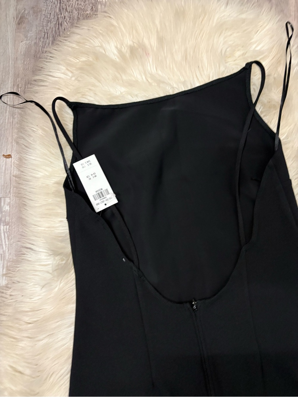 NWT Abercrombie & Fitch boatneck Sleek Black backless Mini Dress - Women Sz M - Picture 5 of 7